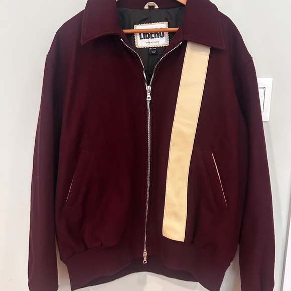 Libero Burgundy wool jacket- XXL - Picture 3 of 11